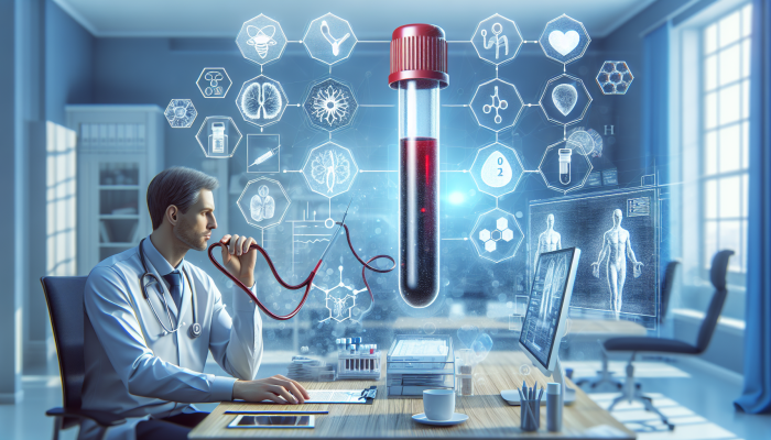 Illustration of ferritin blood test in Wakefield clinic, showcasing symptoms and conditions that require the test.