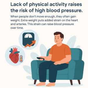 Lack of physical activity causes high blood pressure