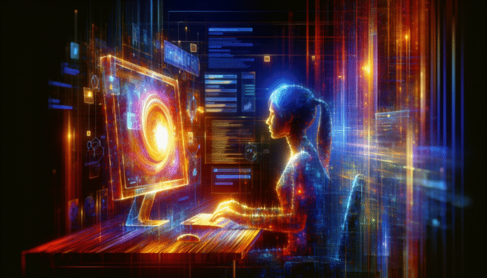 A digital workspace with SEO tools, graphs, highlighted keywords, and search engine results on a computer screen.