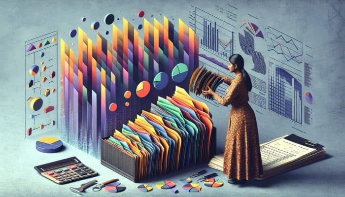 Real-Life Debt Consolidation Loan Failures: UK Case Studies | DCL Real-Life Debt Consolidation Loan Failures: A person organizing colourful debt papers into one clear folder, symbolising debt consolidation, with financial tools in the background.