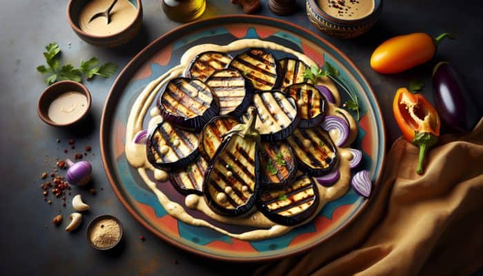 Grilled Eggplant with Irresistible Tahini Sauce Delight