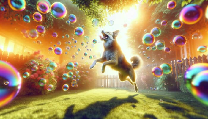 Bubble Chasing: Joyful Outdoor Fun for Pets Everywhere