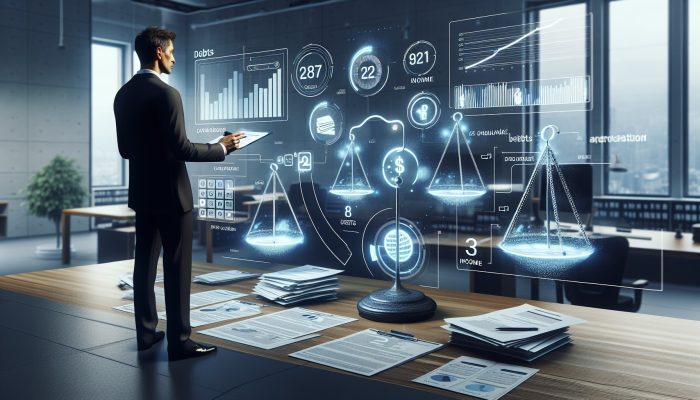 Debt Consolidation vs DIY Debt Payoff Plans: Which is Better? | DCL Professional in UK office reviews financial documents and credit report on screen, with debt charts, FCA logos, and balance scales.